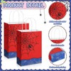 24 Pcs Spider Party Favors Bags with Handles Red Black