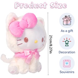 Kit-ty Plush Cuddly Toy Cartoon Doll Toy Kids Plush Toys Soft Stuffed Animal Doll, Mini Children's Figure Plush Toy, Plush Doll Toy, Stuffed Animal Toy for Boys Girls