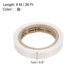 PATIKIL 26Ft Grip Finishing Tape, 2 Pack PVC Racquet Finishing Tapes Racket Accessories Sticky Seal for Tennis Badminton, Grey/White