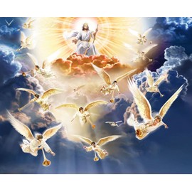1000 Piece Jigsaw Puzzle Jesus and Angels Back to School Challenge Puzzles Educational Game Puzzle for Adults Animal Plant Wooden Puzzles Nature Props Kid Gift Decompression Toy Difficult Puzzles