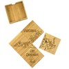 Totally Bamboo Virginia State Puzzle 4 Piece Bamboo Coaster Set