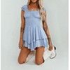 R.Vivimos Mini vestidos de verano de algodón con mangas abullonadas