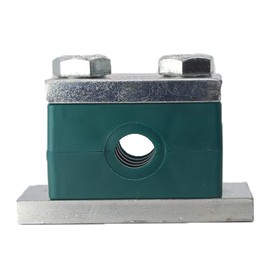 Tubeclo 3/8'' Heavy Series Tube Clamp, Polypropylene with Galv Plated Steel Hardware, Weld Mounting