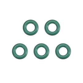 sourcing map Pack of 5 Fluororubber O-Rings FKM Seal for Machines Piping 8.5 mm AD 4.7 mm ID 1.9 mm Width Green