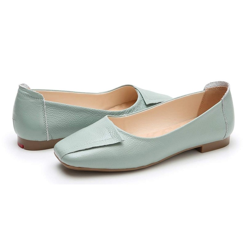 VenusCelia - Zapatos planos para mujer, Turquesa (Pale Turquoise), 8