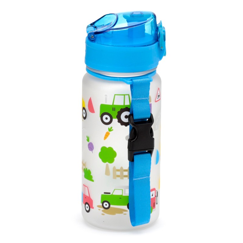 Puckator BOT215 Little Tractors Pop Top 350ml Shatterproof Reusable Children's