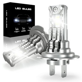 SPOLI H7 Headlight Bulb LED, 80W 30000LM 300% Brightness with Fans, 6500K IP68 Waterproof and Advanced Cooling System, Plug and Play, Pack of 2