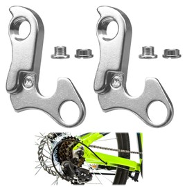 Rear Derailleur Hanger,2PCS Aluminium Alloy Rear Gear Mech, Bike Rears Tail Hanger Drop Out Adapter Bicycle Tail Hook Screw Cycling Replace Part