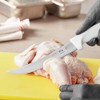 8" Breaking Knife for Meat Cutting with White Handle