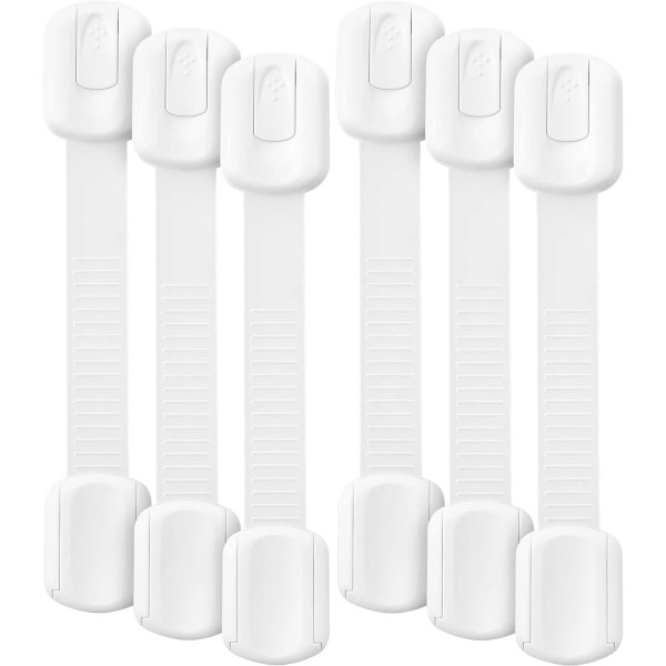 Bates Child Safety Strap Locks 6 Pack Adjustable Secure Baby