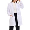 Wellhin Women's White Lab Coats Professional Snap Closure Laboratory Medicas
