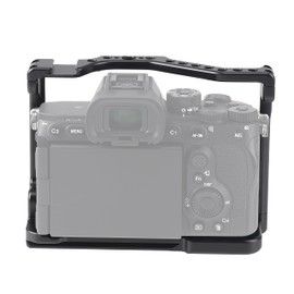 A7R V Cage, Hersmay Aluminium Full Camera Cage for Sony A7R V Mirrorless Camera Cage Support Accessories Kit Vlog Video Shooting Filmmaking Rig Stabilizer with 1/4" and 3/8" Arri Locating Hole