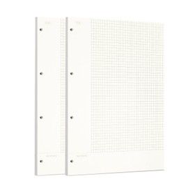 Zelten 2 Pack A4 120 Sheets/240 Pages Connell Loose Leaf Punched Paper Refills Paper for 4 Hole Binder Personal Organizer Diary Notebook Refillable Planner