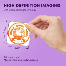 1 x quadratischer MDF-Kühlschrankmagnet – Hawaii USA Honolulu 7081