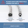 Homevacious 32-Inch Long Stainless Steel Supply Lines 3/8-Inch Female Compression