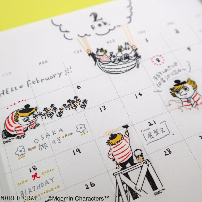 WORLD CRAFT MOKFS-006 Moomin Glitter Clear Flake Seal Tuticki
