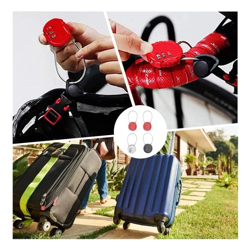 SANBREVE 4 Piezas Candados De Combinación Mini Casillero Por Mochila