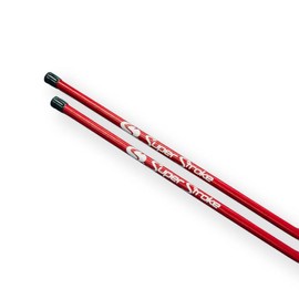 SuperStroke Golf Alignment Sticks - Set of 2 - Improve Your Swing Mechanics and Shot Accuracy:_Red