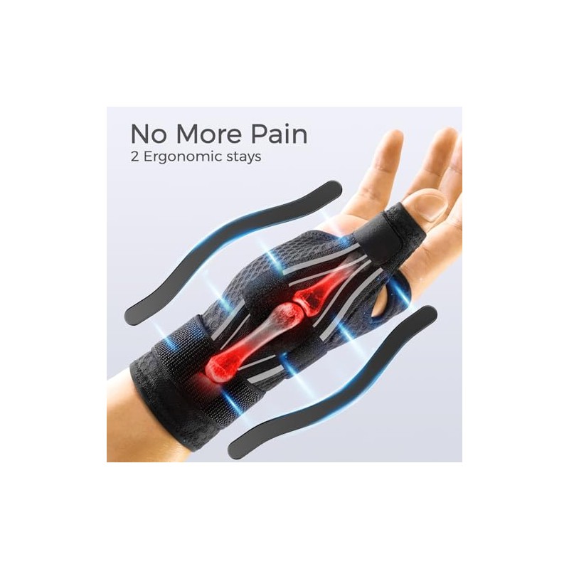 FREETOO Ergonomical Thumb Support Right or Left Hand.Thumb Spica Splint