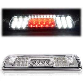 G-PLUS Rear LED Third Brake Light Compatible With 2014-2018 Chevy Silverado/GMC Sierra1500/2500HD/3500,3RD Cargo Led Tail Lamps Chrome Housing,Clear lens