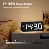 fomobest Wooden Digital Alarm Clock with Dual USB Charging Ports,