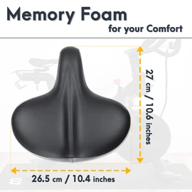 Venzo Comfortable Bike Bicycle Saddle Seat - for MTB, Road, Exercise, Trekking, Folding, Hybrid & Cruiser Bikes - XC Saddle Seat in Black