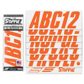 STIFFIE Shift SH12 Orange Boat PWC ID Numbers Decals Registration Sticker BASS