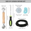 48x118 inch Windows and Screen Replacement Repair Kit, Screen Door