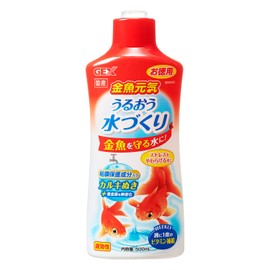 GEX Goldfish Vitality Hydrating Water Creation 500mL Chlorine Removal with Measuring Cap and Mucosal Protection Ingredients