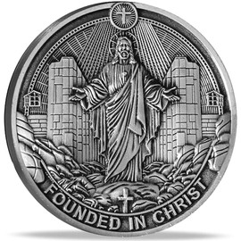 Strugglejewelry Founded in Christ Christian Medallion: A Testament to Faith and Foundation in Jesus
