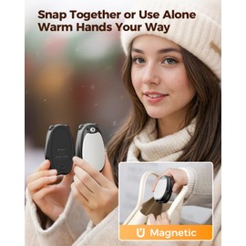 SWEETFULL Hand Warmers Rechargeable – Cute Bear, 2 Pack Magnetic, Reusable Electric Pocket Heater, Great Gift for Daughter, Kids, Wife, or Bestie, Portable for Outdoor & Camping (Black)