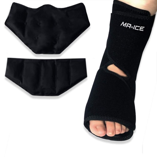 Ankle Cooling Pads for Injuries, Reusable Gel Cool Pack for Ankle Foot, Cold Warm Compress Cool Pack for Ankle Sprain, Swelling, Plantar Fasciitis