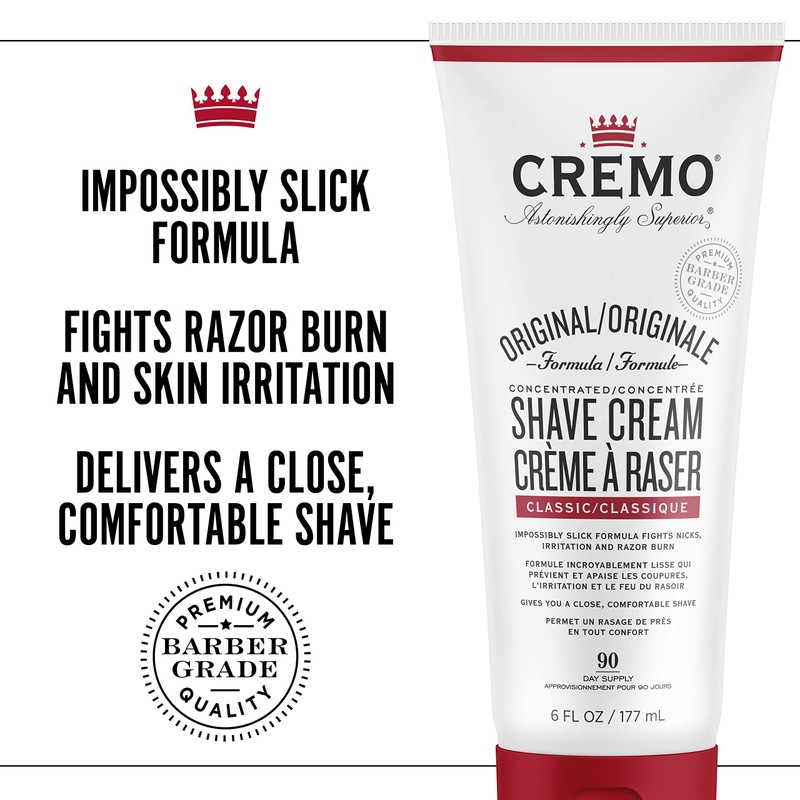 Cremo Original Shave Cream, Smooth Shaving Cream Fights Razor Burn,