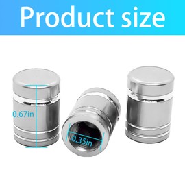 KHGUZ Car Tire Valve Stem Cap Cover, 8PCS Leak-Proof Vehicle Tire Air Cap Protector, Automotive Exterior Wheel Tyre Stem Covers Accessories, Universal for SUV Truck Motorcycle (Silver)