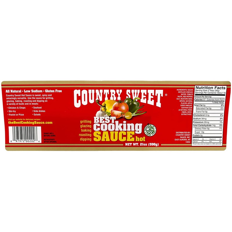 Country Sweet Sauce - Premium Cooking and Finishing Sauce (Hot,