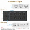 Cubilux 4-Way XLR Stereo Audio Passive Splitter, 1 Female to