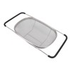 Over The Sink Colander Stainless Steel Telescopic Strainer Basket Rubber