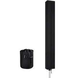 Dokon Rotary Dryer Washing Line Cover with Clothes Peg Bag, Waterproof, Windproof, Anti-UV, Heavy Duty Rip Proof 600D Oxford Fabric Rotary Airer Cover (160 x 15 x 15cm) - Black