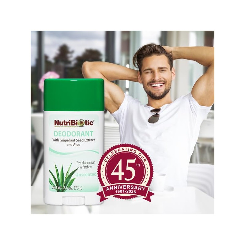 Nutribiotic - Desodorisante duradero Unscented - 2,6 oz.