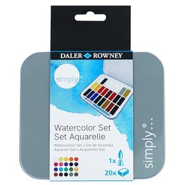 Simply Watercolour, Metal, Assorted, 20 Set
