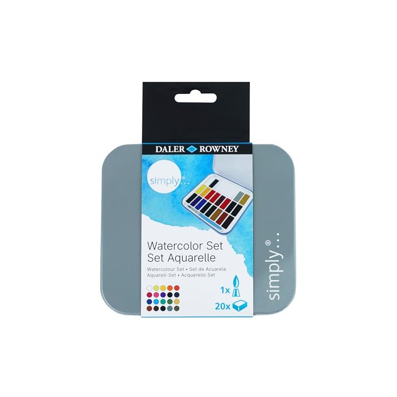 Simply Watercolour, Metal, Assorted, 20 Set
