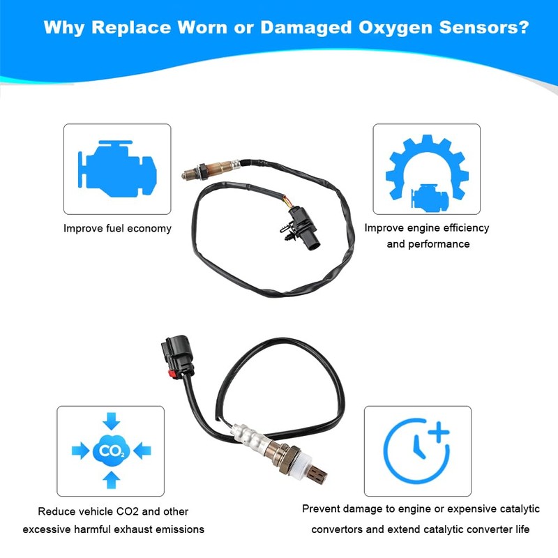 JDMON 4PCS O2 Oxygen Sensor Upstream & Downstream Replacement for