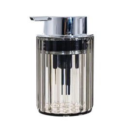 KARMSEN Foaming Hand Soap Dispenser, Soap/Lotion Dispenser for Bathroom or Kitchen, Refillable Translucent Gray Plastic Foaming Soap Dispenser with Large Pump (Gray).