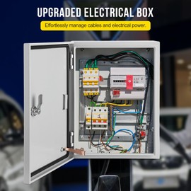 GarveeTech Outdoor Electrical Box, 16 * 12 * 6" NEMA 4X Steel Electrical Box, IP66 Waterproof & Dustproof, Outdoor/Indoor Electrical Junction Box, with Mounting Plate and Wall Bracket