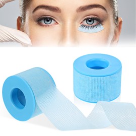 Heclia Lash Tape for Eyelash Extensions Silicone Gel Eyelash Tape for Extensions Latex Free Sensitive Skin Lash Tapes, Breathable Removal Micro Porous Makeup Tapes, 1in X 4yd, 2 Rolls Blue