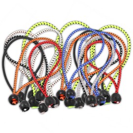Snokay 20-Pack Ball Bungee Cords, Reusable Tie-Down Cords for Camping, Tarps, Cargo, Tents, and Household Items, Heavy-Duty UV-Resistant Bungee Balls for Indoor & Outdoor Use (13 mm)