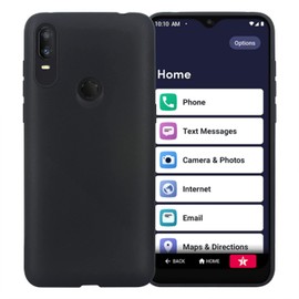 Lacass Jitterbug Smart3 Case, Silicone Soft TPU Bumper Flex and Easy Grip Case for Jitterbug Smart 3 (2021) for Seniors (aka Lively Smart) (Black)