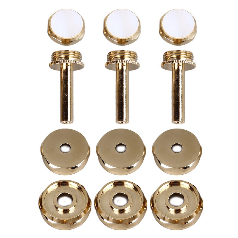 12Pcs Trumpet Accessories Metal Upper and Lower Covers Buttons Connecting