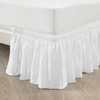 Lush Decor Ruched Ruffle Elastic Easy Wrap Around Bedskirt, Twin/Twin-XL/Full,