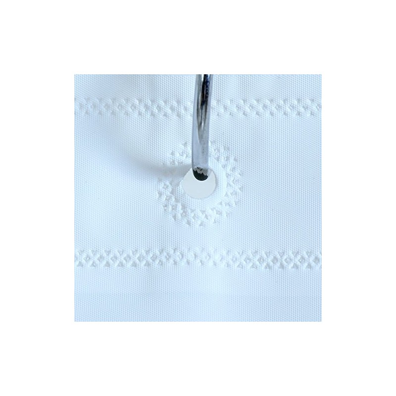 SlipX Solutions Microban-Infused Shower Curtain Liner 70"x72", White